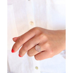 Bague quartz rose - Mosaik...