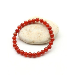 Bracelet cornaline 6mm -...