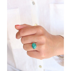 Bague amazonite - Mosaik...