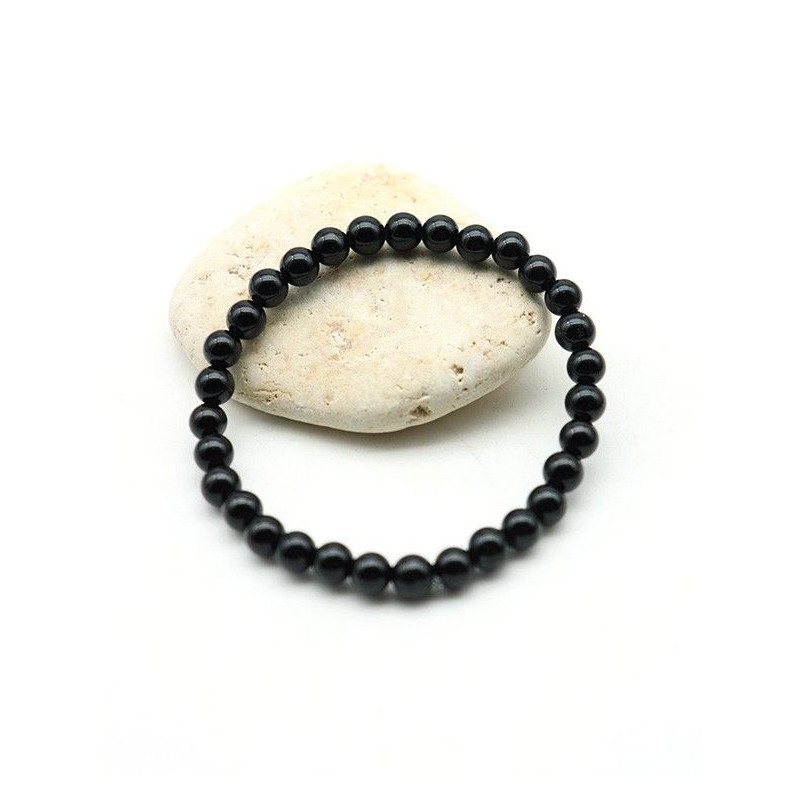 Bracelet pierres onyx 6mm Mosaik Bijoux Indiens - 1 Bracelet pierres onyx 6mm Mosaik Bijoux Indiens - 1