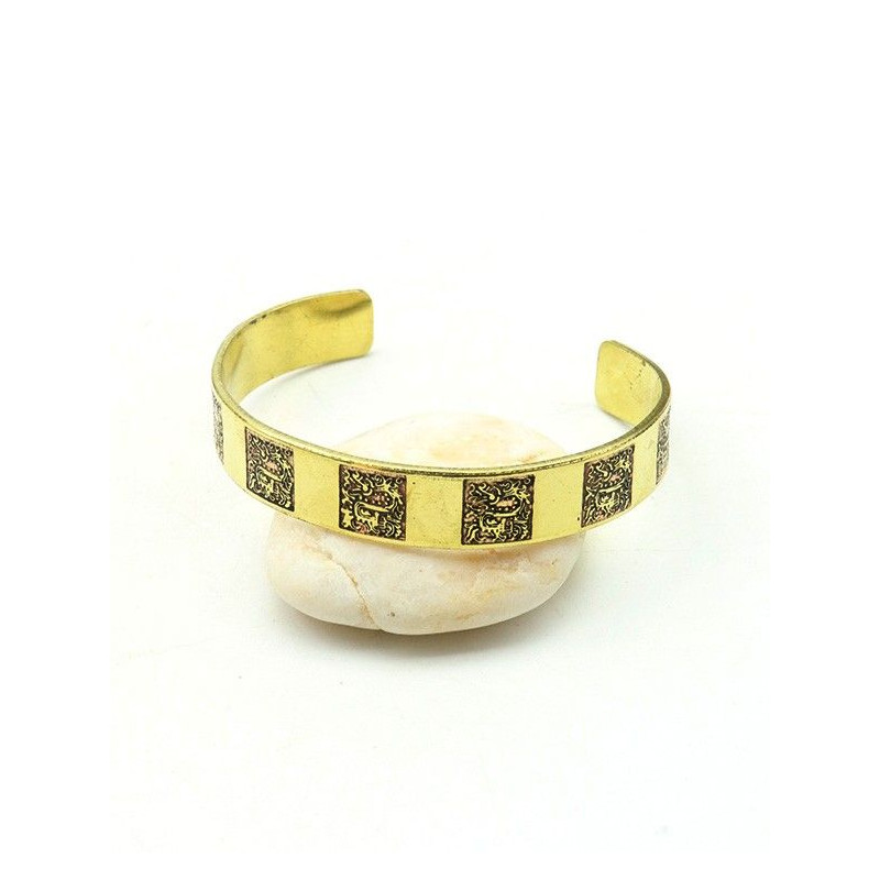 Manchette laiton - Mosaik bijoux indiens