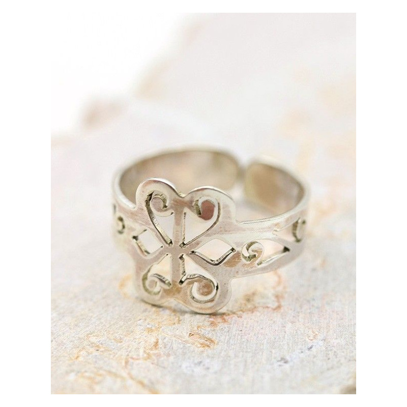 Bague d'orteil ajourée argent - Mosaik bijoux indiens