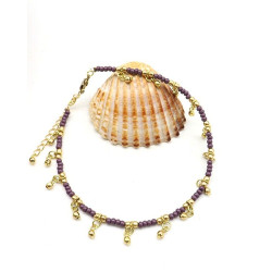 chaine de cheville violette...