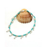 Chaine de pied turquoise - Mosaik bijoux indiens