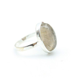 Bague quartz rutile ovale - Mosaik bijoux indiens