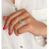 Bague topaze bleue en argent -  Mosaik bijoux indiens