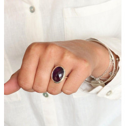 Bague argent améthyste...