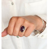 Bague argent améthyste naturelle - Mosaik bijoux indiens