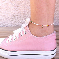 Bracelet cheville perles...