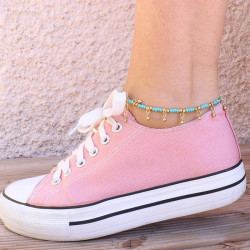 bracelet cheville perles...