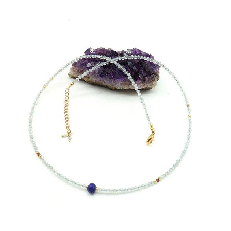 collier labradorite taillée - Mosaik bijoux indiens collier labradorite taillée - Mosaik bijoux indiens