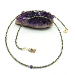 Collier pyrite - Mosaik...
