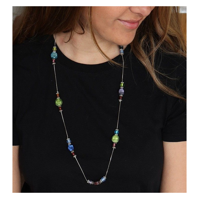 Sautoir fin perles colorées - Mosaik bijoux indiens Sautoir fin perles colorées - Mosaik bijoux indiens