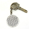 Porte clef argenté fleur de vie - Mosaik bijoux indiens
