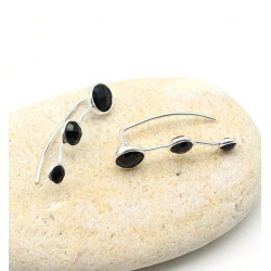 Boucles d'oreilles 3 onyx -...