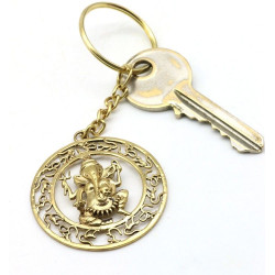 Porte clé Ganesh doré -...