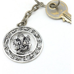porte clé Ganesh doré -...