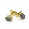 puce d'oreille ovale labradorite - Mosaik bijoux indiens