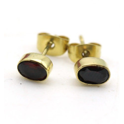 clou d'oreille grenat -...