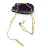 Collier pierre de lune doré - Mosaik bijoux indiens
