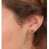 Clous d'oreilles lotus et citrine Mosaik Bijoux Indiens - 2
