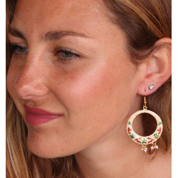 Boucle d'oreille blanche -...