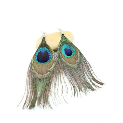 Boucle plume de paon -...