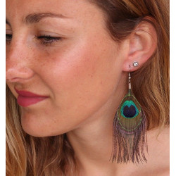 Plume de paon naturelle -...