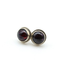 clou d'oreille grenat -...
