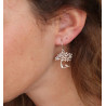 Boucle d'oreille arbre argent -  Mosaik bijoux indiens