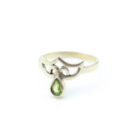 Bague fine argent et goutte...