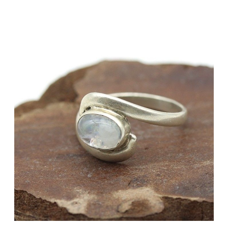 Bague pierre de lune en argent Mosaik Bijoux Indiens - 1