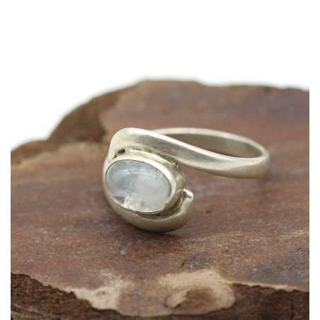 Bague pierre de lune en argent Mosaik Bijoux Indiens - 1