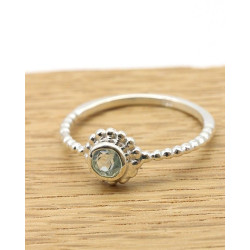 Bague topaze taillée -...