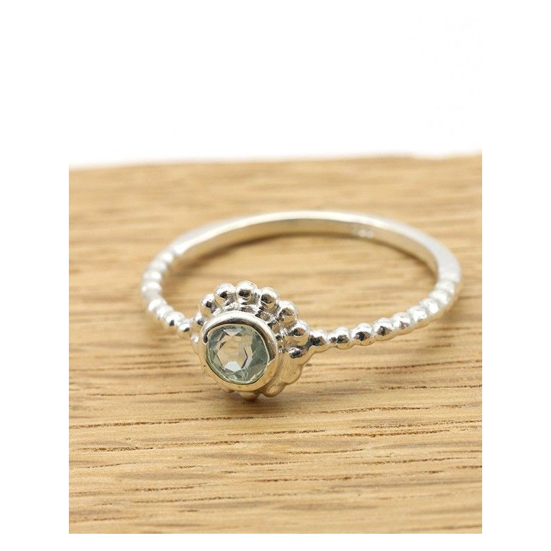 Bague topaze taillée - Mosaik bijoux indiens