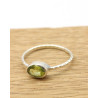 Bague argent pierre verte - Mosaik bijoux indiens