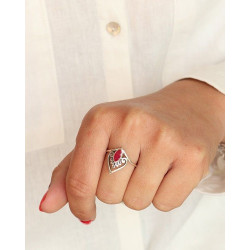 Bague rubis indien en...