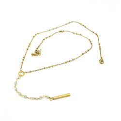Collier fin laiton et...