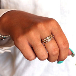 Bague argent anti tress -...
