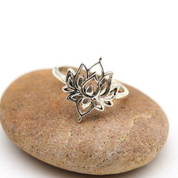 Bague lotus argent - Mosaik...