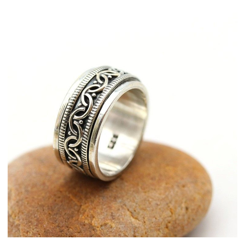 Bague homme anti stress - Mosaik bijoux indiens Bague homme anti stress - Mosaik bijoux indiens