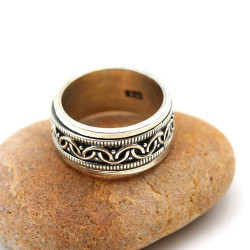 Anneau argent anti stress -...