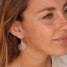 boucle ronde arbre de vie argent - Mosaik bijoux indiens
