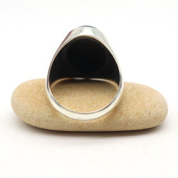 Bague onyx pour homme - Mosaik bijoux indiens