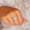 Bague lotus argent - Mosaik bijoux indiens