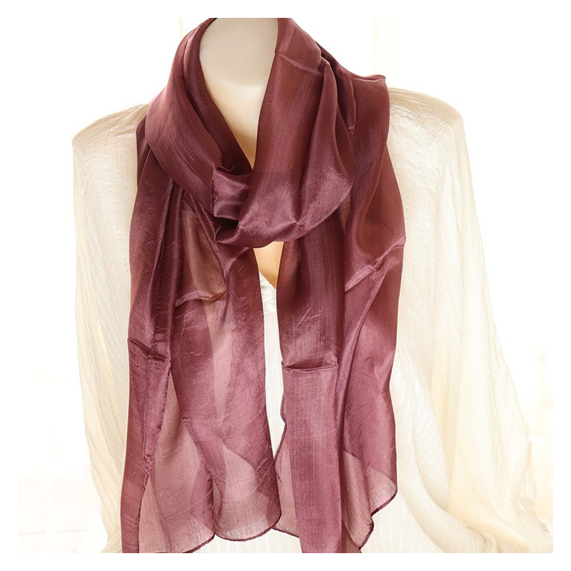 Foulard marron en soie - Mosaik bijoux indiens