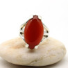 Bague argent pierre orange - Mosaik bijoux indiens