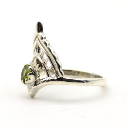 Bague péridot taillé - Mosaik bijoux indiens