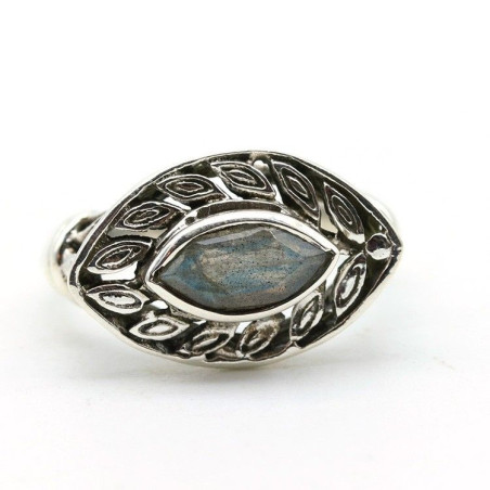 Bague ethnique labradorite - Mosaik bijoux indiens