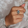 Bague argent ajourée ethnique - Mosaik bijoux indiens